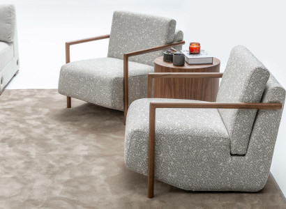 Sessel Wohnzimmer Möbel Design Modern Polster 1 Sitze Relax Grau Club